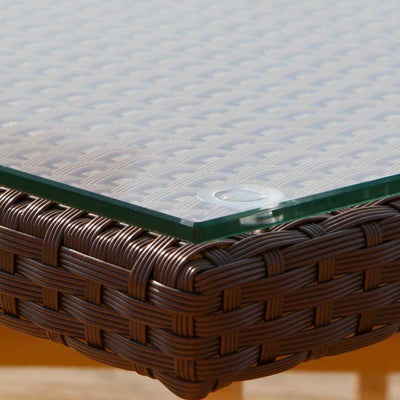 Tavolo in rattan sintetico KIPRUS Terico 160×90×75 cm. Colore: marrone