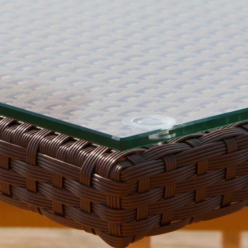 Tavolo in rattan sintetico KIPRUS Terico 160×90×75 cm. Colore: marrone