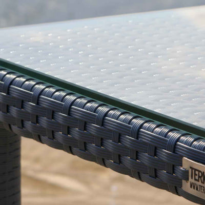 Tavolo in rattan sintetico BALINA Terico. Colore: grafite