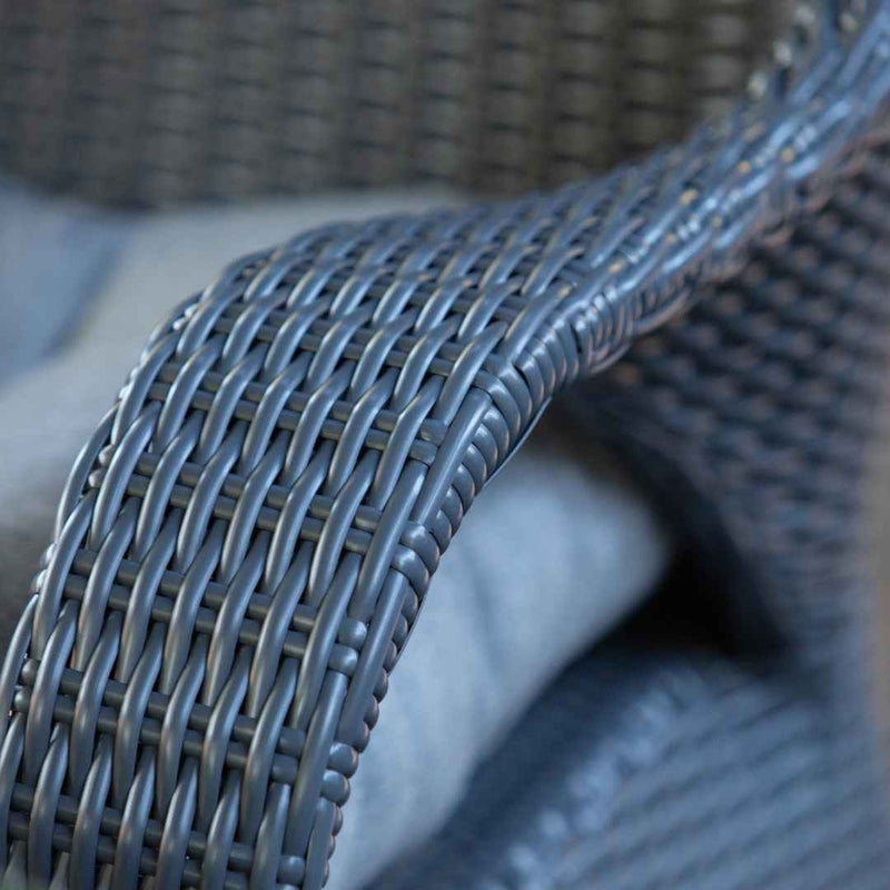 Divano in rattan sintetico FLORENCE Terico. Colore: grafite