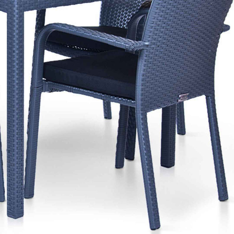 Sedia in rattan  sintetico KIPRUS Terico. Colore: grafite