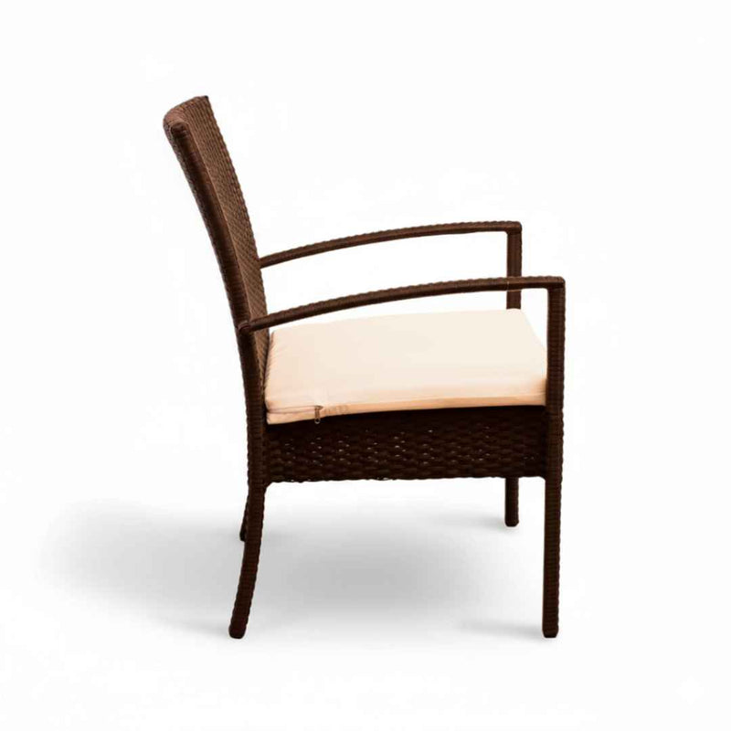 Sedia in rattan sintetico MAVERO Maxi Terico. Colore: marrone