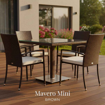 Sedia in rattan sintetico MAVERO Mini Terico. Colore: marrone