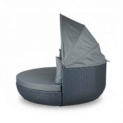 Letto da giardino intrecciato grande BONNI Terico. Colore: grafite