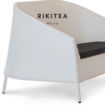 Divano in rattan sintetico RIKITEA Terico. Colore: bianco