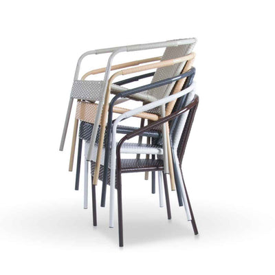 Sedia in rattan sintetico VERONA LIGHT Terico. Colore: bianco