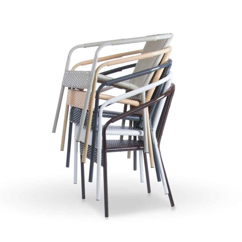 Sedia in rattan sintetico VERONA LIGHT Terico. Colore: bianco