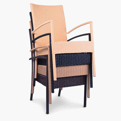 Sedia in rattan sintetico MAVERO Maxi Terico. Colore: marrone