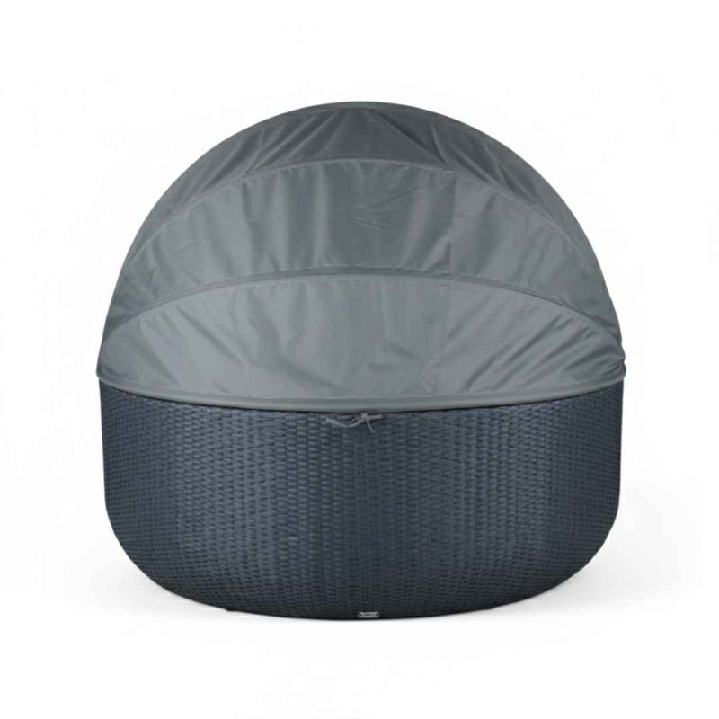 Letto da giardino intrecciato grande BONNI Terico. Colore: grafite