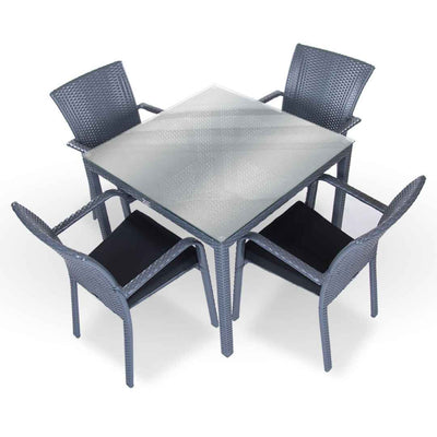 Sedia in rattan  sintetico KIPRUS Terico. Colore: grafite