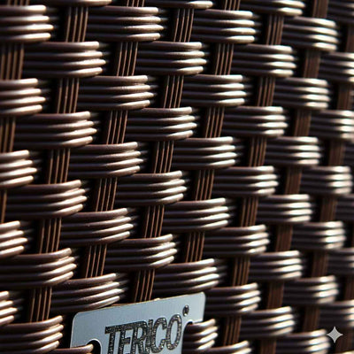 Sedia in rattan sintetico MAVERO Mini Terico. Colore: marrone