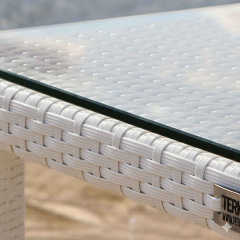 Sedia in rattan sintetico MILANO Terico. Colore: bianco