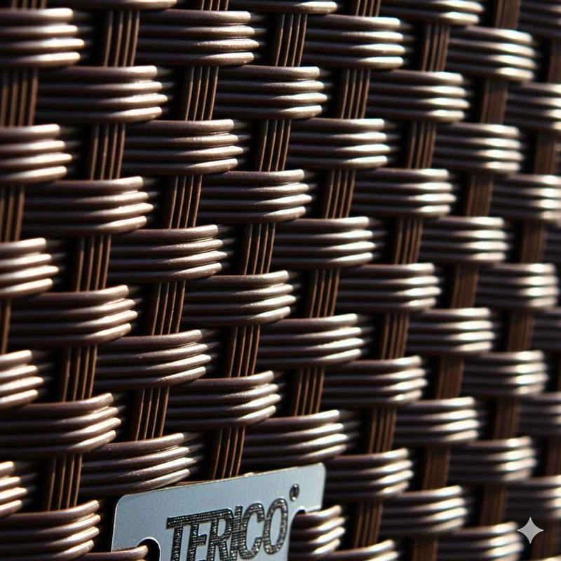 Sedia in rattan sintetico MAVERO Maxi Terico. Colore: marrone