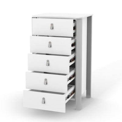 Cassettiera per bambini Zukko 600 Gekko Kids. Colore bianco-grigio.