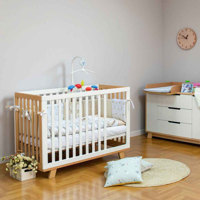 Lettino per bambini Lussi Gekko Kids 120x60. Colore: bianco - legno naturale
