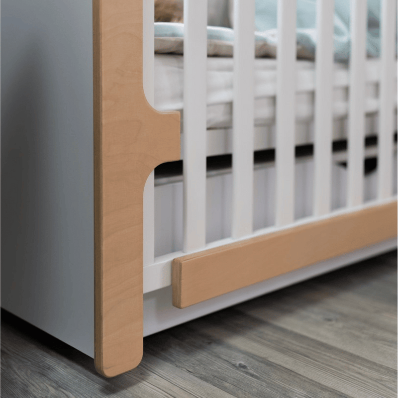 Lettino per bambini Markito Gekko Kids 120x60. Colore: bianco- legno naturale
