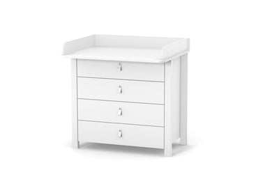 Fasciatoio aggiuntivo per cassettiera 900 Gekko Kids. Colore bianco.
