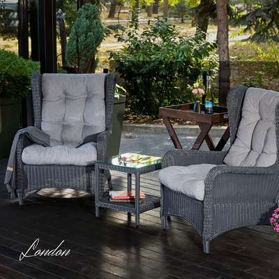 Set in rattan sintetico LONDON LOUNGE