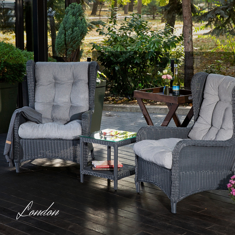Set in rattan sintetico LONDON LOUNGE