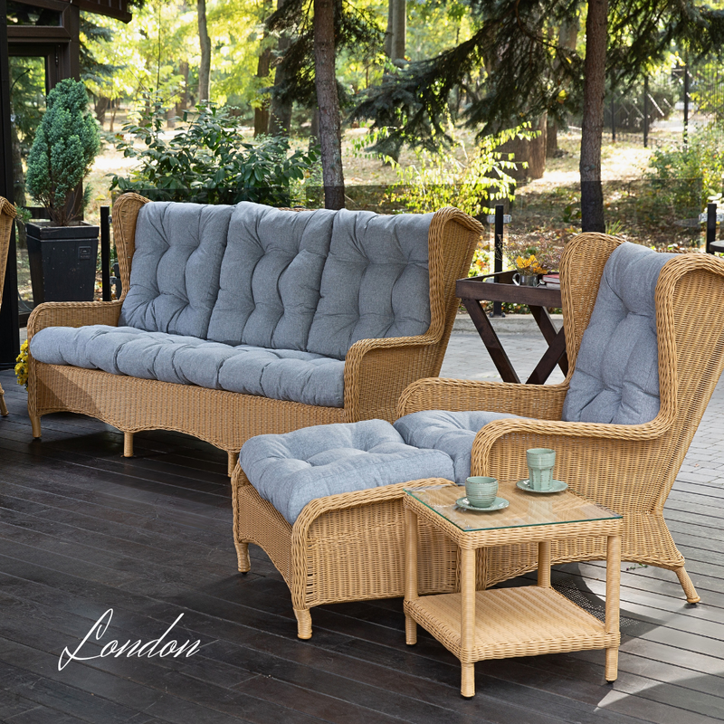 Set in rattan sintetico BIG LONDON LOUNGE