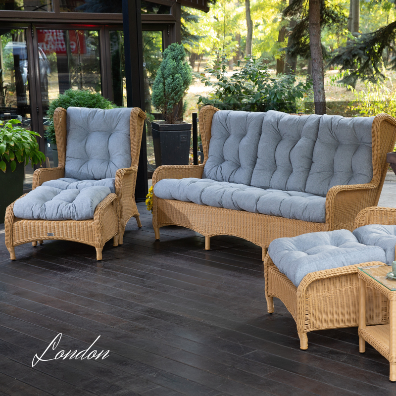 Set in rattan sintetico BIG LONDON LOUNGE