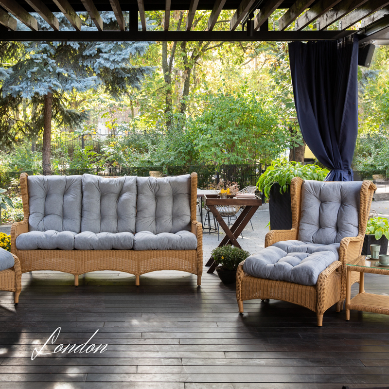 Set in rattan sintetico BIG LONDON LOUNGE