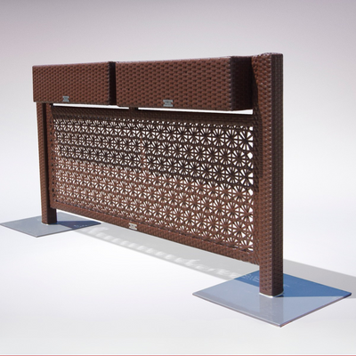 Set recinzione in rattan sintetico con fioriere KAIR Terico