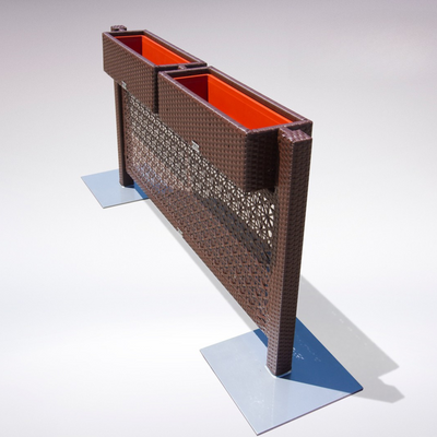 Set recinzione in rattan sintetico con fioriere KAIR Terico