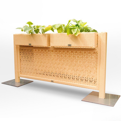 Set recinzione in rattan sintetico con fioriere KAIR Terico