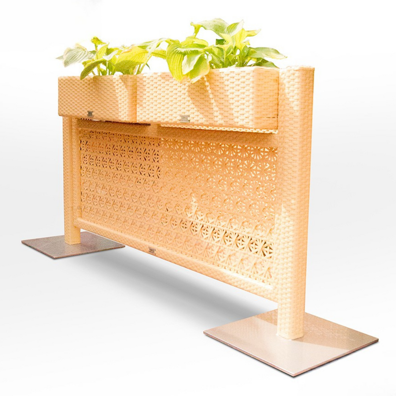 Set recinzione in rattan sintetico con fioriere KAIR Terico