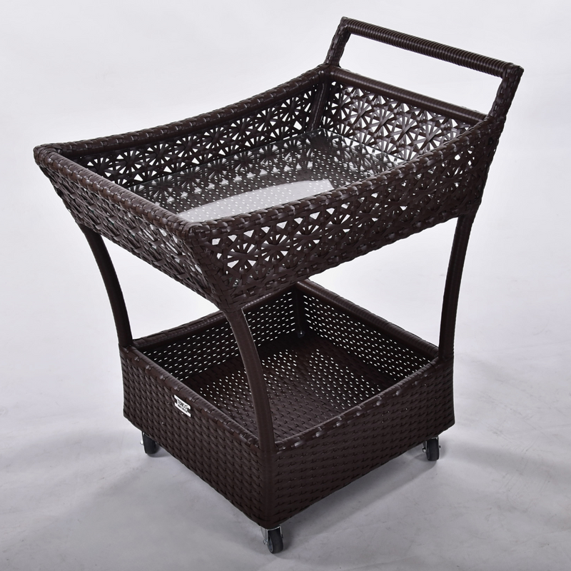 Carrello da servizio in rattan KAIR.