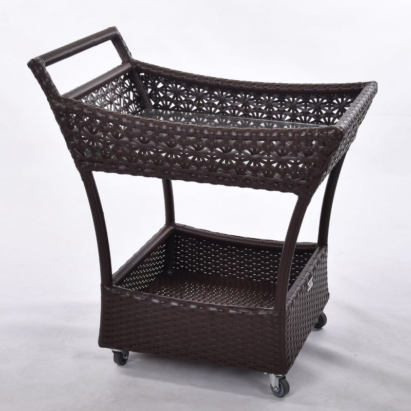Carrello da servizio in rattan KAIR.