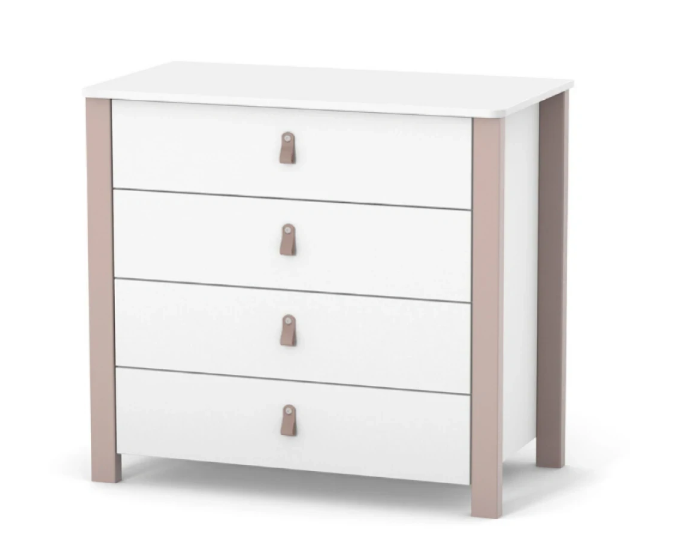 Cassettiera per bambini ZUKKO 900 Gekko Kids. Colore bianco-beige.