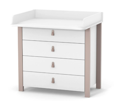 Cassettiera per bambini ZUKKO 900 Gekko Kids. Colore bianco-beige.