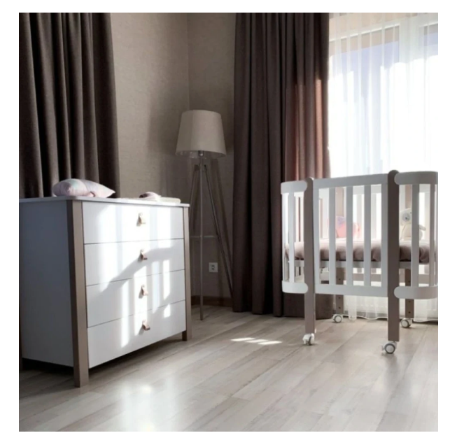 Cassettiera per bambini ZUKKO 900 Gekko Kids. Colore bianco-beige.