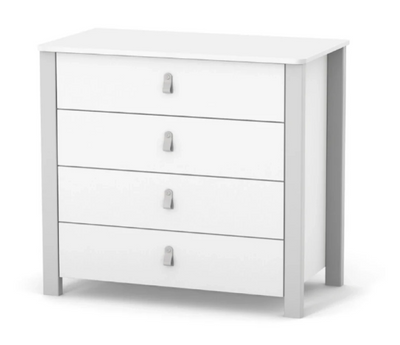 Cassettiera per bambini ZUKKO 900 Gekko Kids. Colore bianco-grigio.