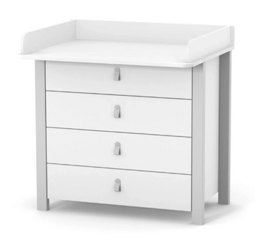 Cassettiera per bambini ZUKKO 900 Gekko Kids. Colore bianco-grigio.
