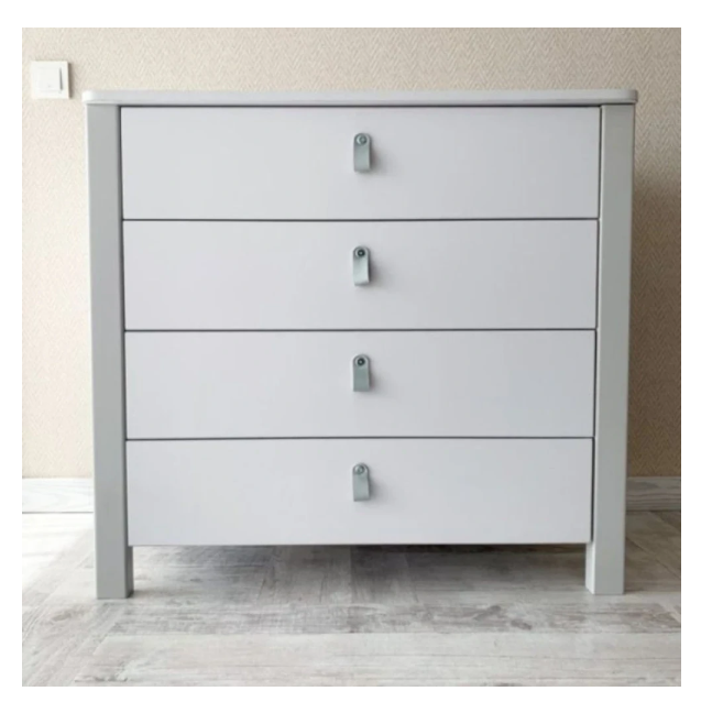 Cassettiera per bambini ZUKKO 900 Gekko Kids. Colore bianco-grigio.