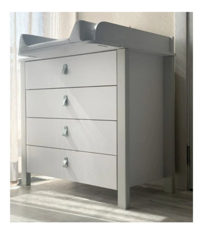 Cassettiera per bambini ZUKKO 900 Gekko Kids. Colore bianco-grigio.