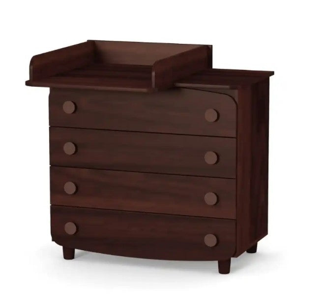 Cassettiera per bambini Lappi Gekko Kids, 90x49x81 cm. Colore: legno scuro