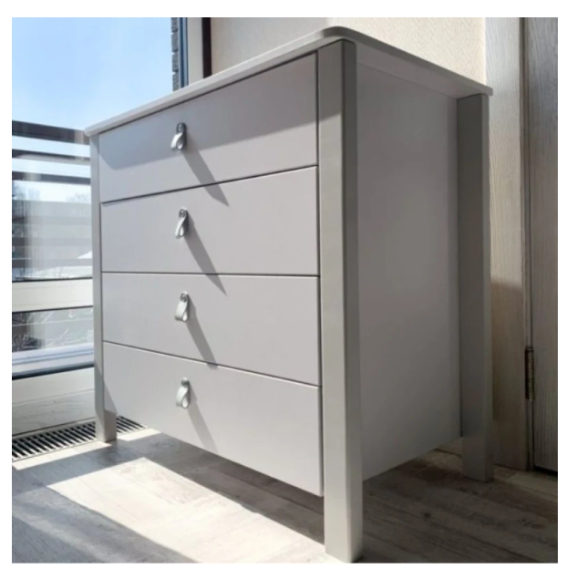 Cassettiera per bambini ZUKKO 900 Gekko Kids. Colore bianco-grigio.
