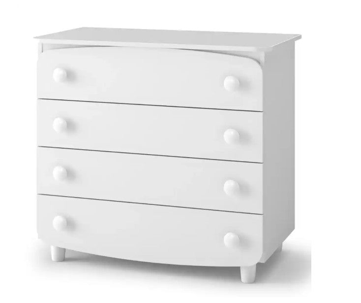Cassettiera per bambini Lappi Gekko Kids, 90x49x81 cm. Colore: bianco