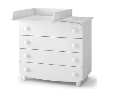 Cassettiera per bambini Lappi Gekko Kids, 90x49x81 cm. Colore: bianco