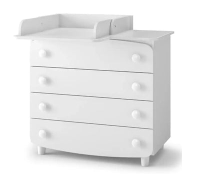 Cassettiera per bambini Lappi Gekko Kids, 90x49x81 cm. Colore: bianco