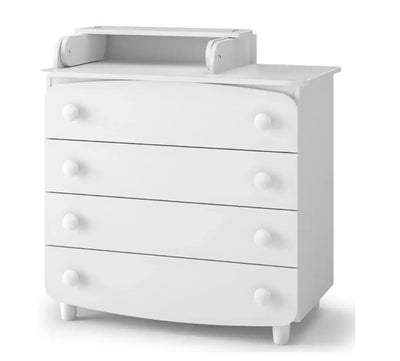 Cassettiera per bambini Lappi Gekko Kids, 90x49x81 cm. Colore: bianco
