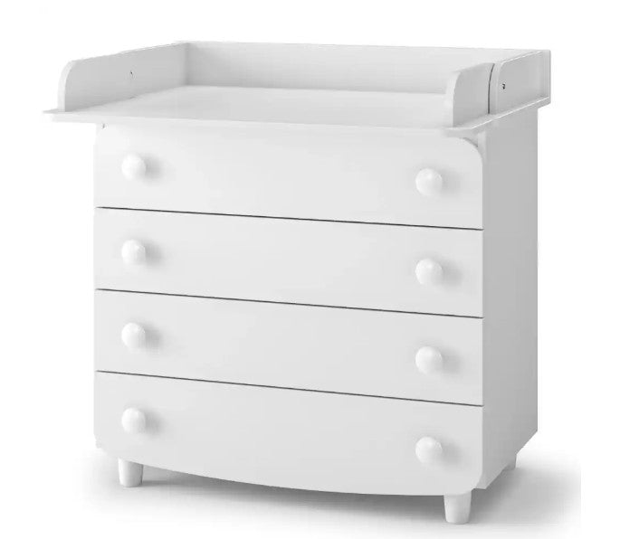 Cassettiera per bambini Lappi Gekko Kids, 90x49x81 cm. Colore: bianco