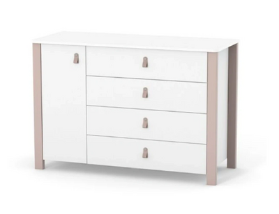 Cassettiera per bambini ZUKKO 1200 Gekko Kids. Colore bianco-beige.