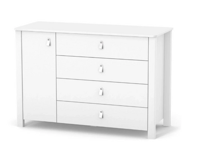 Cassettiera per bambini ZUKKO 1200 Gekko Kids. Colore bianco.