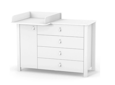 Cassettiera per bambini ZUKKO 1200 Gekko Kids. Colore bianco.