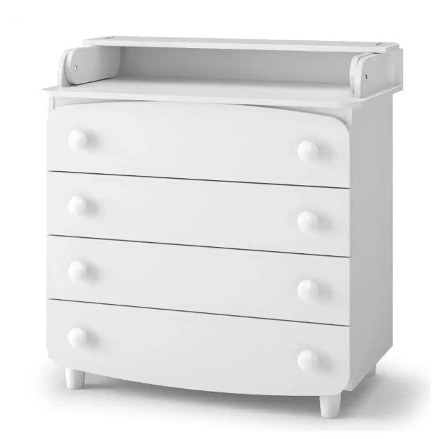 Cassettiera per bambini Lappi Gekko Kids, 90x49x81 cm. Colore: bianco